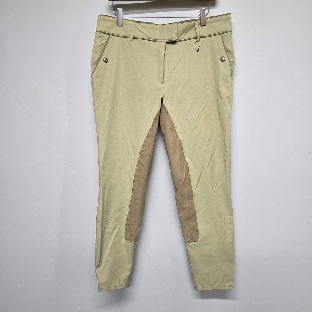 Ariat Breeches Riding Pants Women 32R Tan Cotton Blend Full Seat Equestrian
